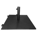 19" Square 70 lb. Umbrella Base with Wheels and Black Powder Coated Finish